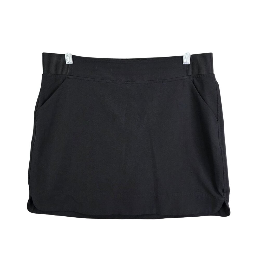 Womens 32 Cool Black Tech Skort Skirt Athletic Polyester Spandex Blend Stretch M